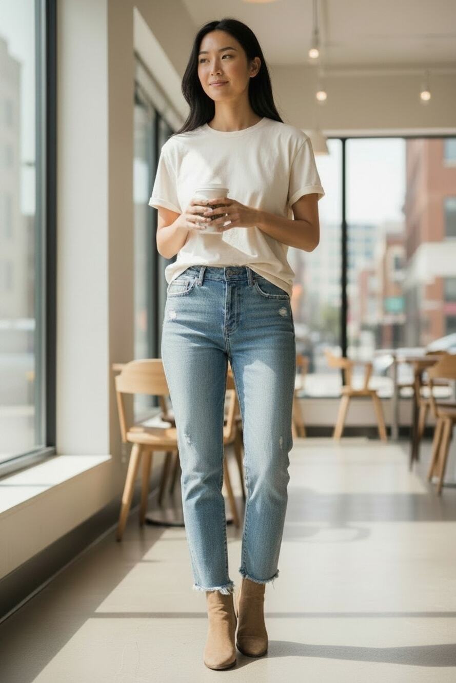 FRAME Le Original High Rise Straight Jeans Distressed Button Fly Size:26